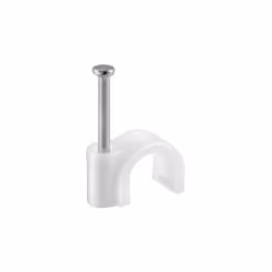 in PVC. Completi di chiodo. Fissacavi tondo Diametro 10 mm Confezione da 50 pezzi