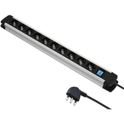 Electraline - 61903 Ciabatta Multipresa 10 Posti - Alluminio