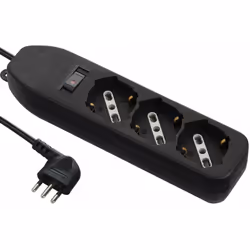 Descrizione Multipresa con 3 prese polivalenti (schuko + 10/16a), cavo h05 vv-f sezione 3g0.75 mm², lunghezza 1, 5 metri. Spi ...