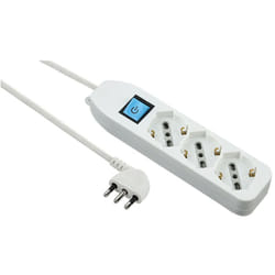 Electraline - multipresa con interruttore 3 posti (schuko+10/16A) - art.62068