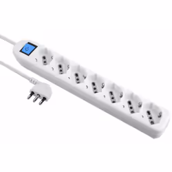 Multipresa universale 7 posti con Spin 16A, cavo 1,5 metri e interruttore on/off.. Acquistalo subito da CFadda e ricevilo com ...