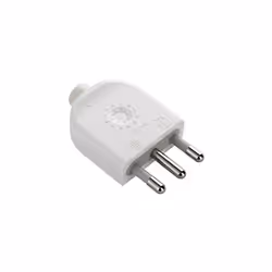 Spina dritta opaca 16 ampere, 230V Colore bianco Spina dritta opaca, 16A 230V, colore bianco.