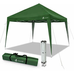 Gazebo Giardino 3x3 m Pieghevole, con 4 Sacchi di Sabbia e Borsa per il Trasporto, Verde - Vounot