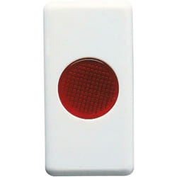 Gewiss - spia luminosa di segnalazione singola 12/24/250v rosso 1 modulo system white gw20603