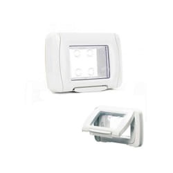 Placca stagna 3 posti bianco nuvola top system Gewiss GW22451