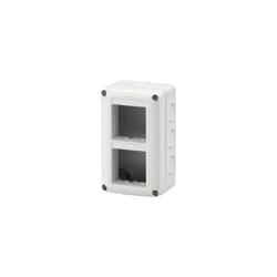 Gewiss - Contenitore per apparecchi system, Verticale protetto, 4 posti, Modulo 2x2, Grigio ral 7035, IP40 GW27021