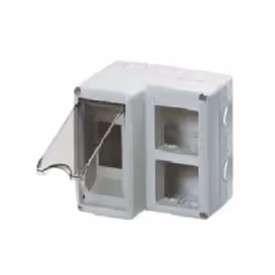 Contenitore protetti per installazione combinata di apparecchi modulari Din e System portella trasparente Fumè Colore grigio ...