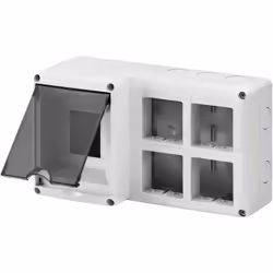 CONTENITORE PROTETTO PER INSTALLAZIONE COMBINATA DI APPARECCHI MODULARI DIN E SYSTEM - 4 MODULI DIN - 8 MODULI SYSTEM - MODUL ...