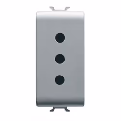 Gewiss GW14201, 1 modulo/moduli, P11, Titanio, 250 V, 10 A, 4 mm