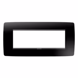 Placca ONE Gewiss Chorus, 6 moduli, colore nero toner. Da applicare sul supporto 16806. Caratteristiche: Serie Gewiss Chorus ...