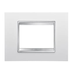 Gewiss - Chorus placca lux 3P bianco GW16203TB