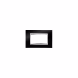 GEWISS GW16204TN Placca Lux in tecnopolimero 4 Posti Serie Chorus Colore nero toner