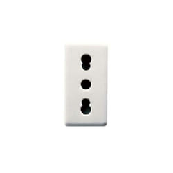 System white presa bipasso 2p&43t 10/16a standard italiano gw20203 - Gewiss