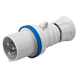 Gewiss - GW60015H - Spina Mobile Diritta hp, IP44/IP54, 2P+T 32A 200-250V 50/60hz, Blu, 6H, Cablaggio a Vite