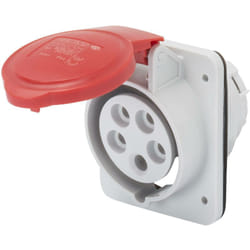 Presa Fissa Incasso 10 Gradi IP54 3P+T 32A 380-415V Rosso Cablaggio a Vite
