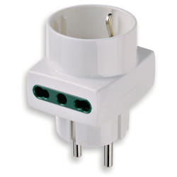 Vimar 0A00325B adattatore per presa di corrente Tipo F Tipo L (IT) + Tipo F Bianco