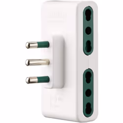 Vimar ri.01165b adattatore multiplo sicury 250 v, bianco - max 1500 w - spina 2pt 16 a standard italiano tipo s17 - quattro u ...