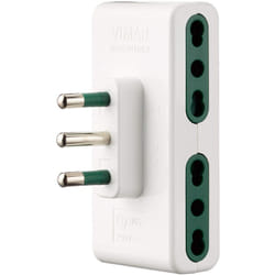 Vimar - RI.01165B Adattatore multiplo sicury, spina 16A (grande) standard italiano tipo S17, 4 Bpresa 16A tipo P17/11, bianco