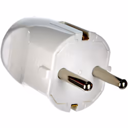 Vimar RI.00230B Spina 2P+T 16 A 250 V~, standard tedesco, uscita cavo assiale, bianco