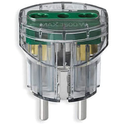 Vimar - RI.00301F Adattatore elettrico tedesco/francese con protezione sicury, Bpresa + P17/11 fumé