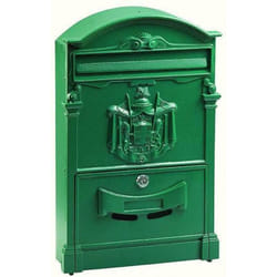 Cassetta postale singola verde serie residence formato rivista 41X26X9CM Alubox