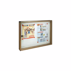 In alluminio colore bronzo e plexiglass. Serratura a cilindro con doppia chiave. In alluminio colore bronzo e plexiglass. Ser ...