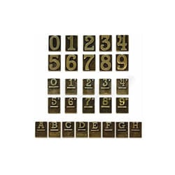 Numeri Civici Ottone Finitura Lucida Due