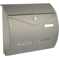 Alubox - Cassetta postale porta rivista 'busta' metallizzato argento