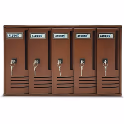CASSETTE POSTALI RUGGINE 5 CASSETTE ALUBOX Casellario Postale composto in alluminio anodizzato o verniciato nelle finiture in ...