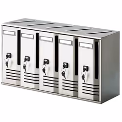 ALUBOX CASELLARIO 5 CASSETTE IN ALLUMINIO ARGENTO componibile Scpmparti singoli ALUBOX CASELLARIO 5 CASSETTE IN ALLUMINIO ARG ...