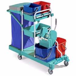 Carrello multiuso modulare e inossidabile , consigliabile per la pulizia degli ambienti medio-grandi . Base in polipropilene, ...
