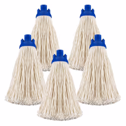 Mop filo fine composto da filato ritorto in cotone applicato ad una calotta in plastica con attacco filettato , utilizzabile ...