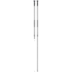 TTS - Manico Telescopico in alluminio da 184 cm. grigio