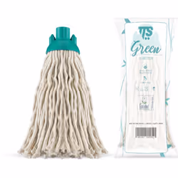 Mop in cotone a filo grosso da 280 gr con attacco a vite . Sistema mop con calotta in plastica utilizzabile con strizzino a i ...