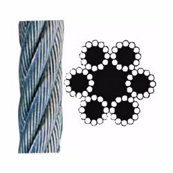 Codice: 8011779024588 Marca: VIGOR-BLINKY. Funi Acciaio Zincato 72 Fili Commerciale Mt. 100 Diametro mm. 8