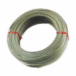 CAVETTO P/STENDERE OTTONATO ANIMA IN ACCIAIO OTTONATO RIVESTITO CON PVC TRASPARENTE CARICO MAX DI ROTTURA KG. 50