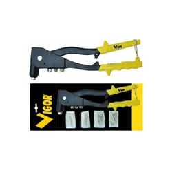 Vigor - Rivettatrici a Mano Kit+60 Rivetti Misti mm.2,4-4,8
