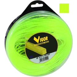 Vigor - filo decespugliatore tagliaerba quadro in nylon giallo MT.50 mm. 3