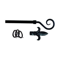 Vigor - Bastoni per Tende Ferro Kit Antracite P.Lancia 120-210 cm