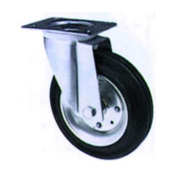 Blinky - Ruota Gommata Con Base Girevole Qp-A04 Mm. 125X35