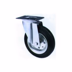 Codice: 8011779300491 Marca: VIGOR-BLINKY. Ruote gommate base girevole flangia, acciaio zincocromata mozzo su cuscinetti a ru ...