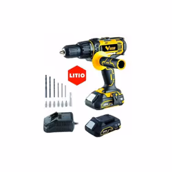 Codice: 8011779317611 Marca: VIGOR-BLINKY. Trapano avvitatore a batteria LITIO VTB-10,8 La tecnologia agli ioni di LITIO per ...