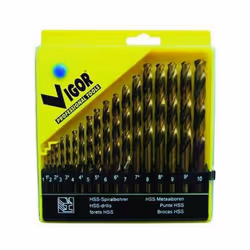 Codice: 8011779318038 Marca: VIGOR-BLINKY. Vigor Serie Punte Hss Cobalt Pz. 19 Mm. 1-10