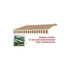 Blinky - Tenda da Sole Avvolgibile 395X250 Bianco/Rosso