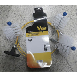 Kit spazzacamino d80-100-120mm per pulizia tubi stufa asta flessibile 200cm