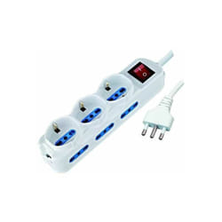 Rosi - Multipresa 9 Prese con Interruttore Schuko+Bipasso Spina 16A