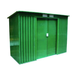 Vigor Casetta da Giardino in Lamiera Ambra 201x121x176 Porte Scorrevoli