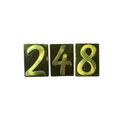 Alubox - Vigor-Blinky Numero Civico in Ottone Finitura Bronzata Tre