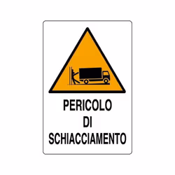 Codice: 8011779375529 Marca: VIGOR-BLINKY. Cartelli Segnali Alluminio Pericolo Schiacciamento mm.500x350