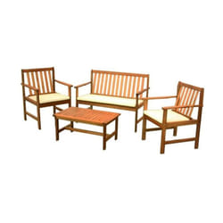 Set Arredo Giardino Vigor Mod. Enea In Legno 4 Pezzi